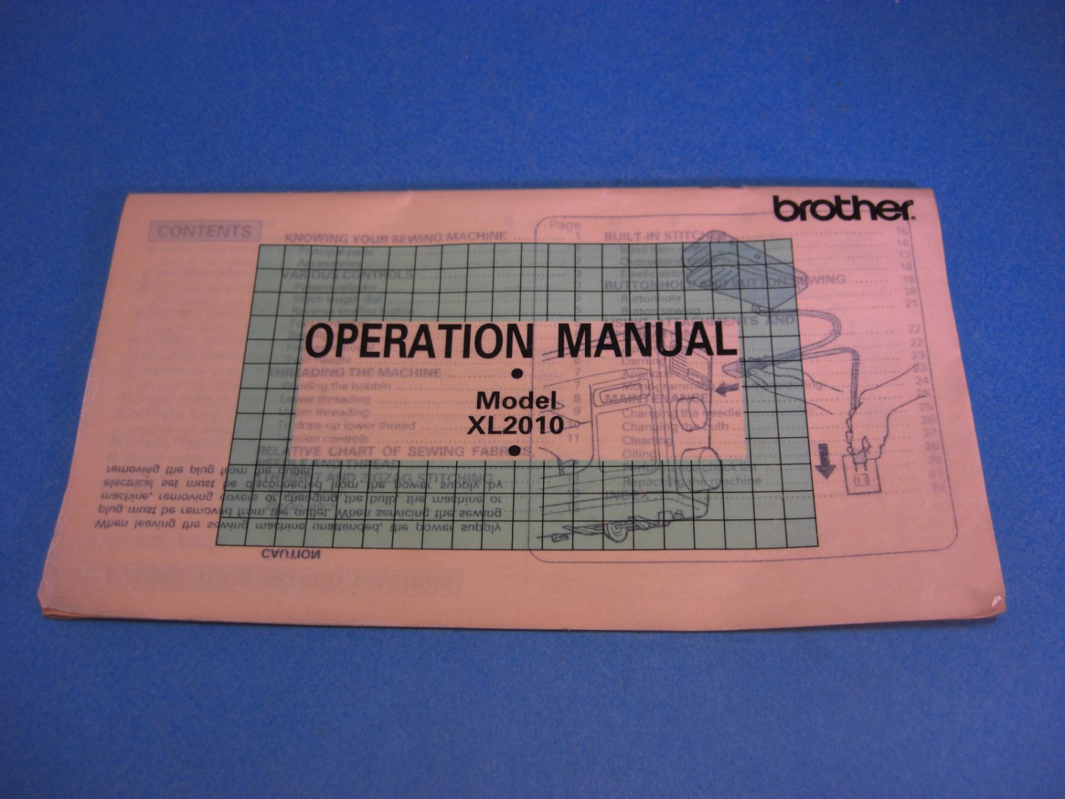 Brother XL2010 Original Sewing Machine Instruction Manual