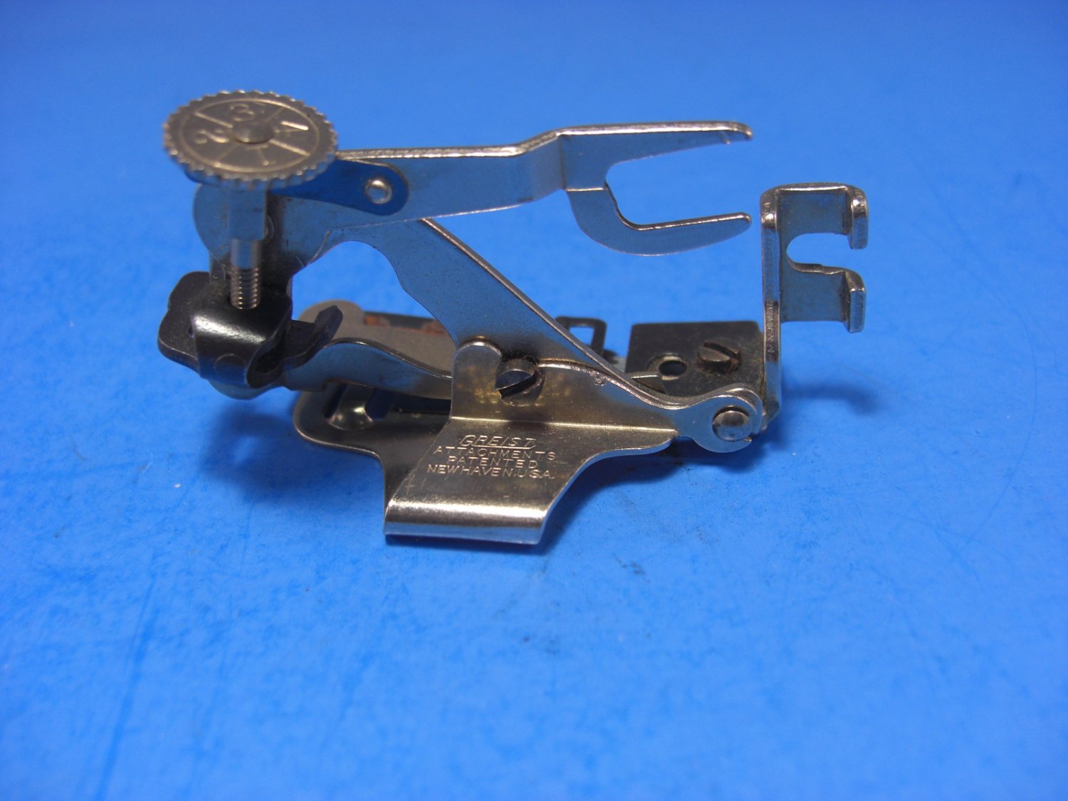 Vintage White Sewing Machine Greist Foot Ruffler