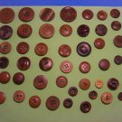 Vintage Matte Brown Different Size Buttons Lot of 46