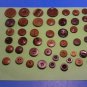 Vintage Matte Brown Different Size Buttons Lot of 46
