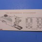 Sears Kenmore Buttonholer Attachment 6706 Instructions