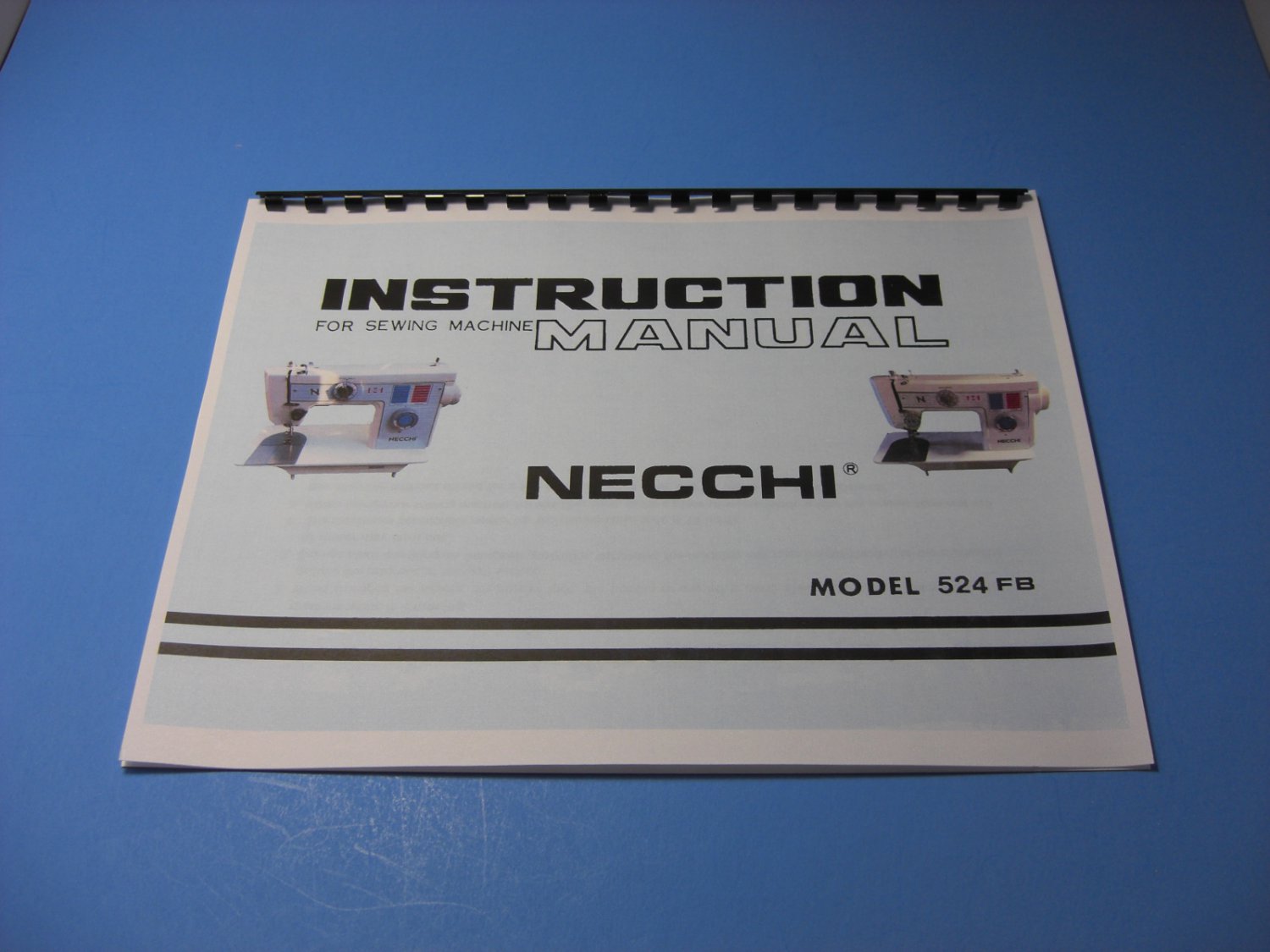 Necchi Model 524 FB Sewing Machine Instruction Manual