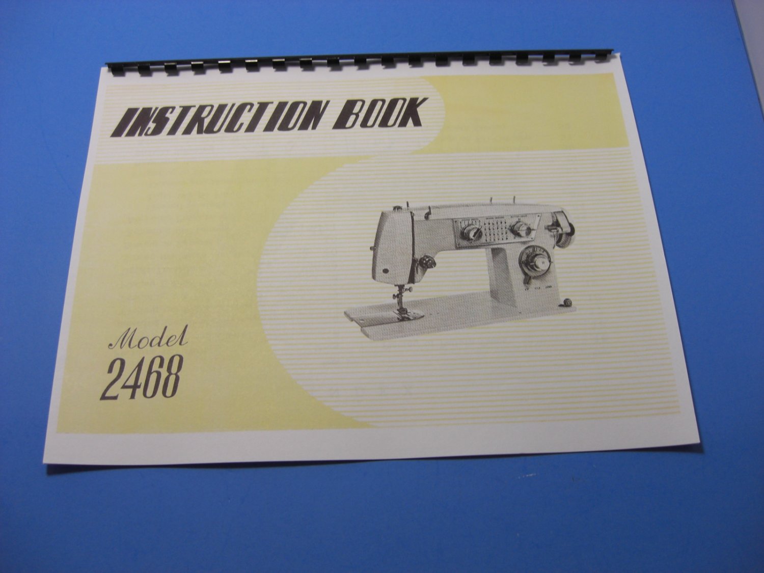 Elgin Model 2468 Sewing Machine Instruction Manual