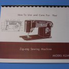 Universal Model KZM Sewing Machine Instruction Manual