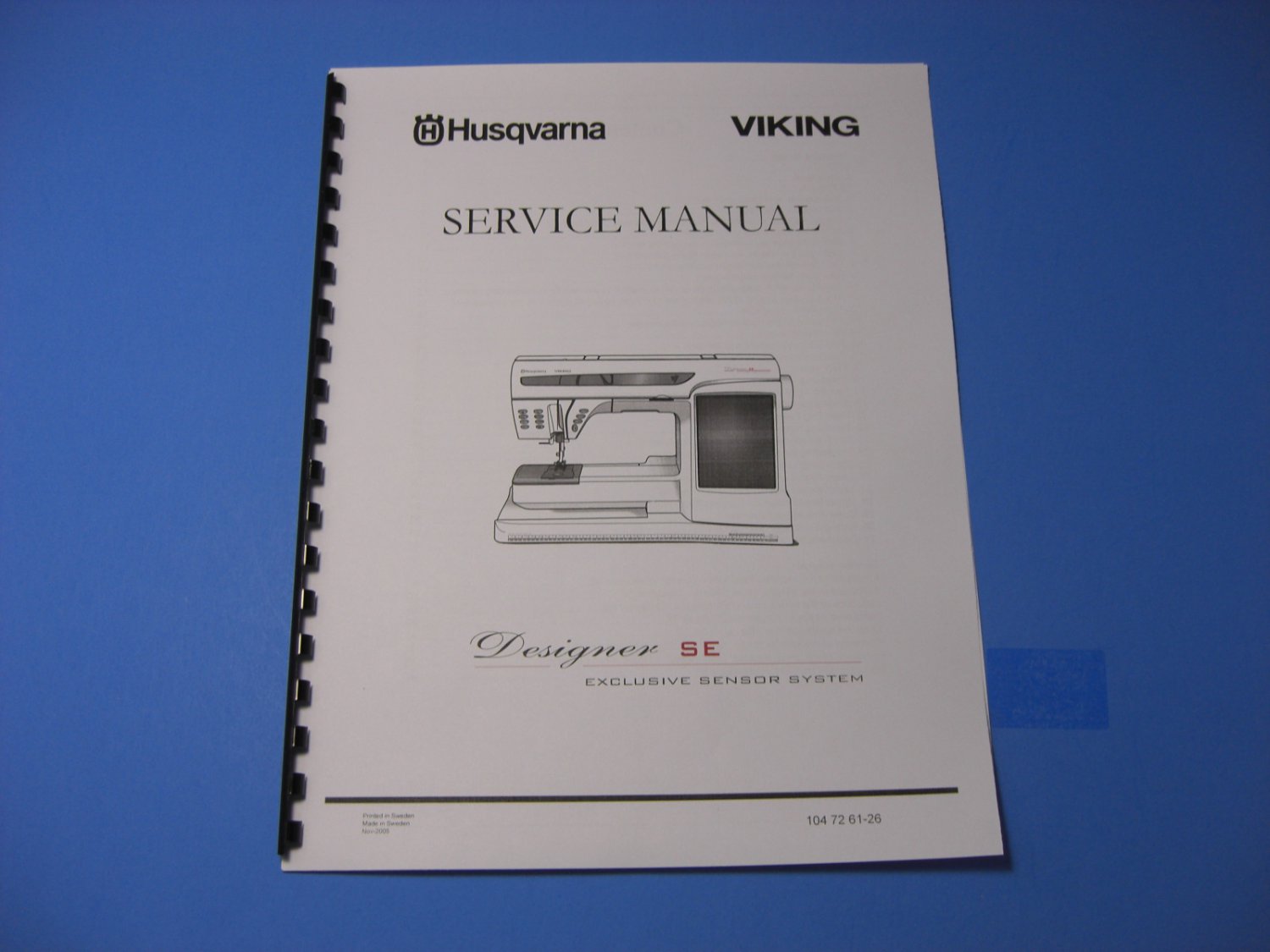 Husqvarna Viking Designer SE Sewing Machine Service &acirc;�� Parts Manual