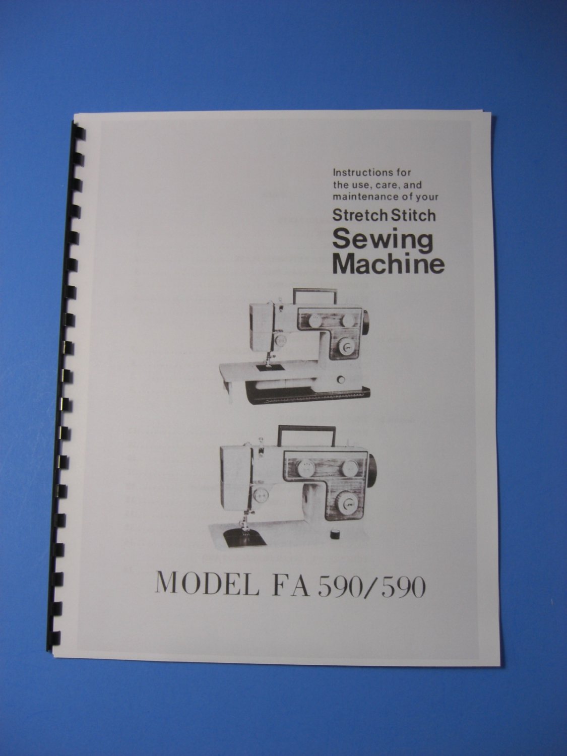 Dressmaker FA590 Sewing Machine OwnersInstruction Manual