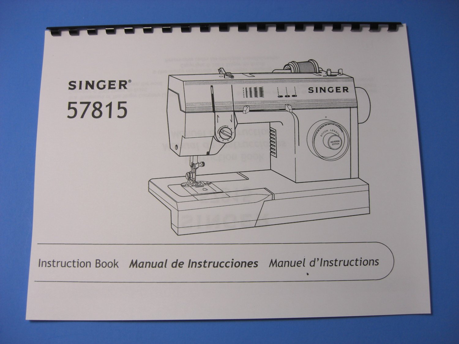 Singer 57815 Sewing Machine Instruction Manual