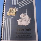 Baby Lock BL3-418 Overlock Sewing Machine Instruction Manual