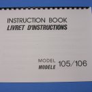 Janome 105 - 106 Sewing Machine Instruction Manual