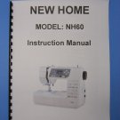 New Home NH60 Sewing Machine Instruction Manual