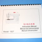 Singer 1507 Sewing Machine Instruction Manual - Printed