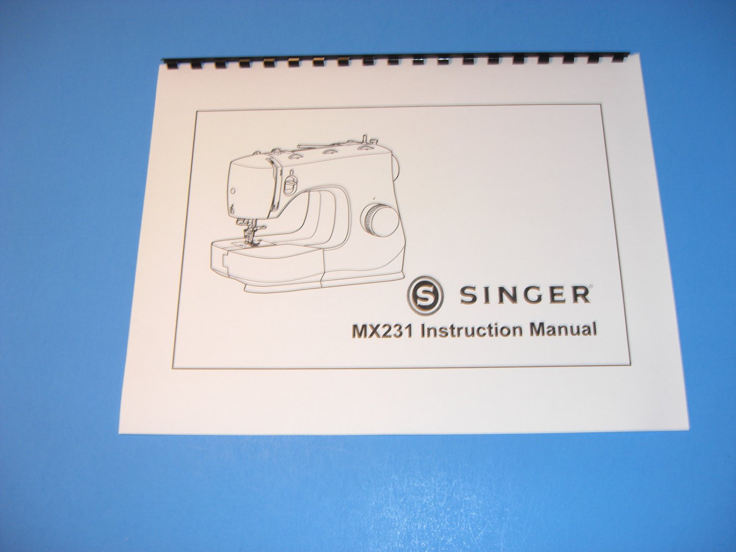 Singer MX231 Sewing Machine Instruction Manual - Printed