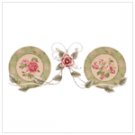 FLORAL PLATES WITH ROSE RACK