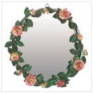 HAND-PAINTED ROSE GARLAND MIRROR