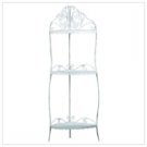 WHITE SCROLLWORK CORNER SHELF