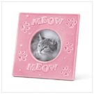 PINK STONEWARE CAT FRAME