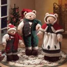 3 PC Fabric Xmas Bears Set