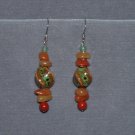 Ceramic and aventurine beaded earrings