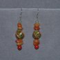 Ceramic and aventurine beaded earrings