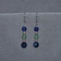 Sodalite, green aventurine and silver earrings
