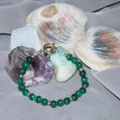 Malachite and silver bracelet