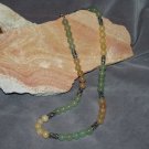 Aventurine, aragonite and silver necklace