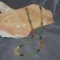 Aventurine, aragonite and silver necklace