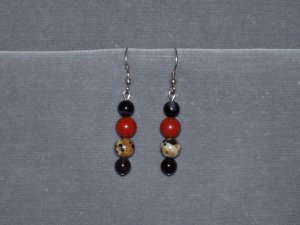 Earthtone gemstone earrings