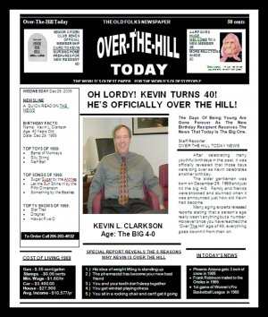 Framed Personalized Over The Hill Gift Announcement 8.5"x11"