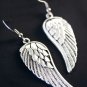 Simply Angel Wings Large Silver Earrings