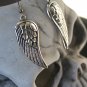Simply Angel Wings Large Silver Earrings