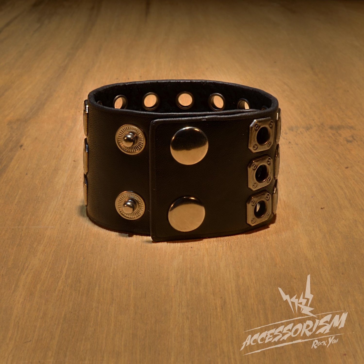 Holes Gothic Cool Bracelet Wristband Cuff (B619R)