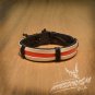 Free Shipping Red and White Leather with Strings Bracelet (B617S)