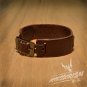 Free Shipping Brown Leather Cuff Bracelet (B615S)