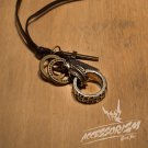 Free Shipping Ring Pendant with Cross ad Circle Rings Necklace (N645S)
