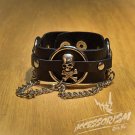 Free Shipping Gothic Skulls Cuff Wristband Bracelet Rock Punk (B633R)