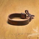 Free Shipping Dark Brown "Friend" Leather Bracelet (B653S)