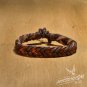 Free Shipping Dark Brown String with Brown Leather String Bracelet (B690S)