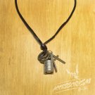 Free Shipping Sex Symbol Water Bottle Pendant with Cross and Circle Rings Necklace (N662S)