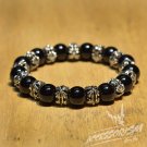 Free Shipping Black & Silver Beads Bracelet (B709S)