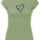 Sheer Longer Crew Neck Tee - Moss Green