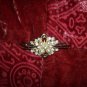 vintage possibly Monet faux pearls and diamonds pin - stunning!