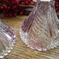 2 Mikasa Crystal & Blush Taper Candlestick Holders