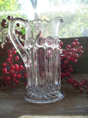 Westmoreland Glass EAPG Ball & Bar Pitcher c1896 BEAUTY