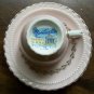 Pink & Gold Monticello Dinnerware Demitasse Cup & Saucer Set