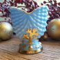 Blue Fenton Milk Glass Toothpick Holder