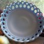 Challinor Taylor SCROLL & EYE 6-3/4" Shallow Blue Milk Glass Bowl