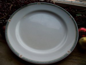 Set of 6 Noritake ONEIDA Restaurantware Green Marble 10-5/8" Dinner Plates