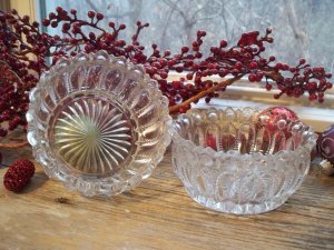 Set of 2 EAPG Early American Pattern Glass Sauce Bowls