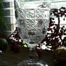 U.S. Glass Co LOG & STAR Pressed Glass EAPG Water Goblet
